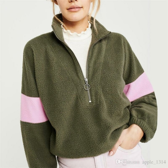 Abercrombie & Fitch Tops - Abercrombie & Fitch Green Fleece Pullover